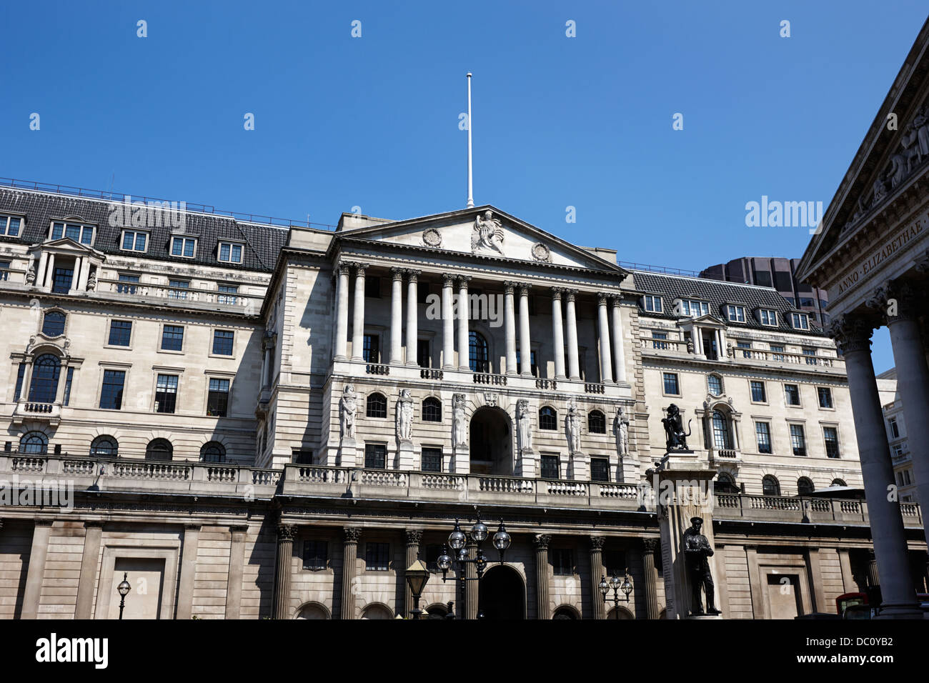 Siège de la banque d'angleterre Threadneedle Street London England uk Banque D'Images