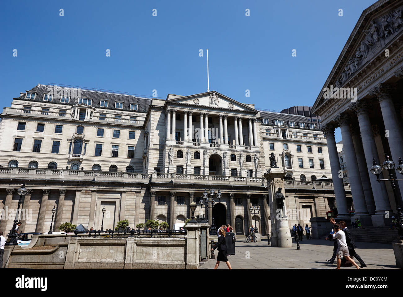 Siège de la banque d'angleterre Threadneedle Street London England uk Banque D'Images