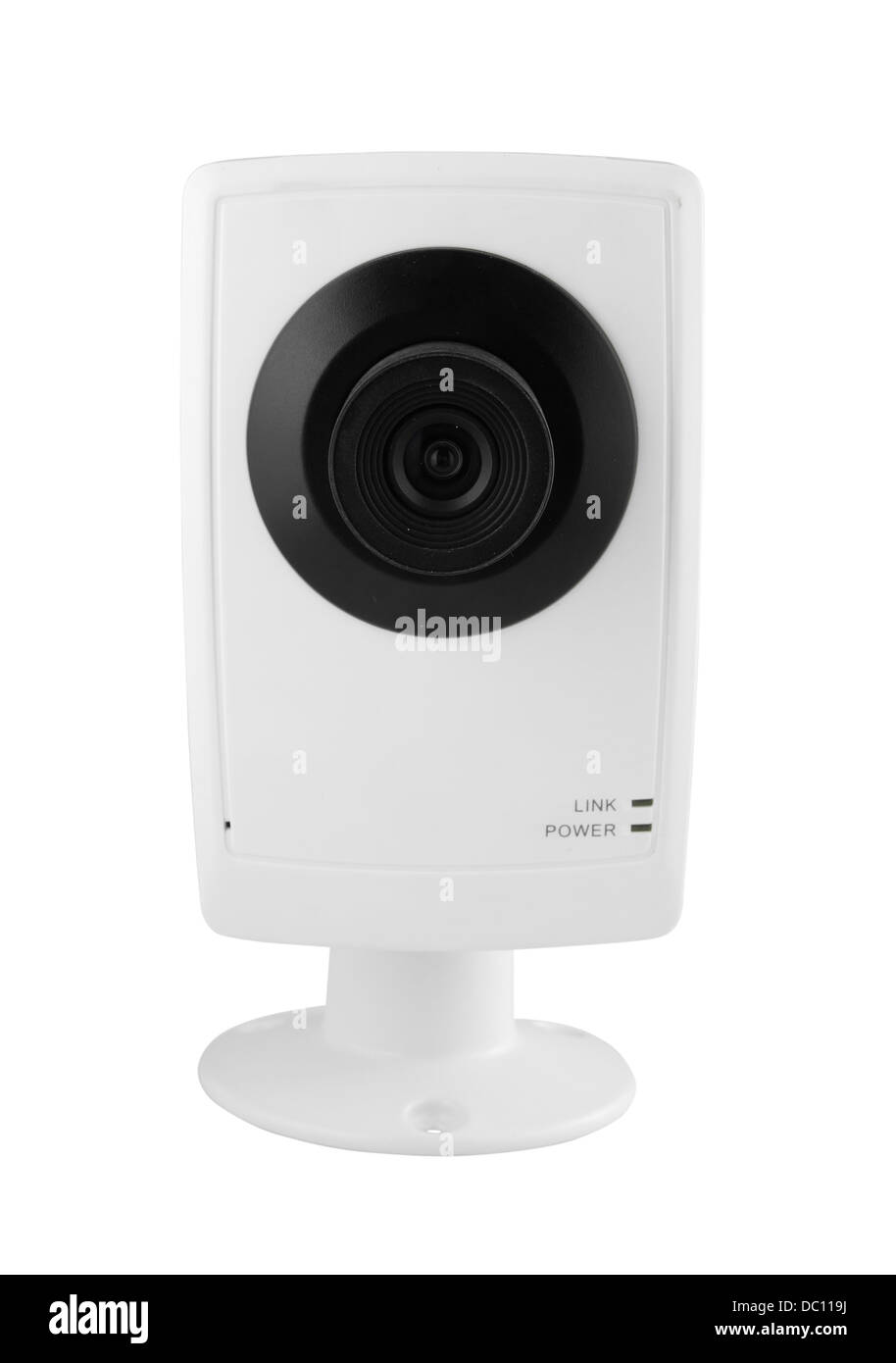 Caméra de sécurité sur fond blanc Banque D'Images