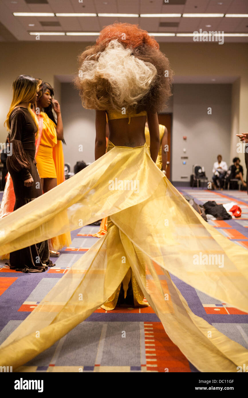 Afro hair fashion show. Banque D'Images