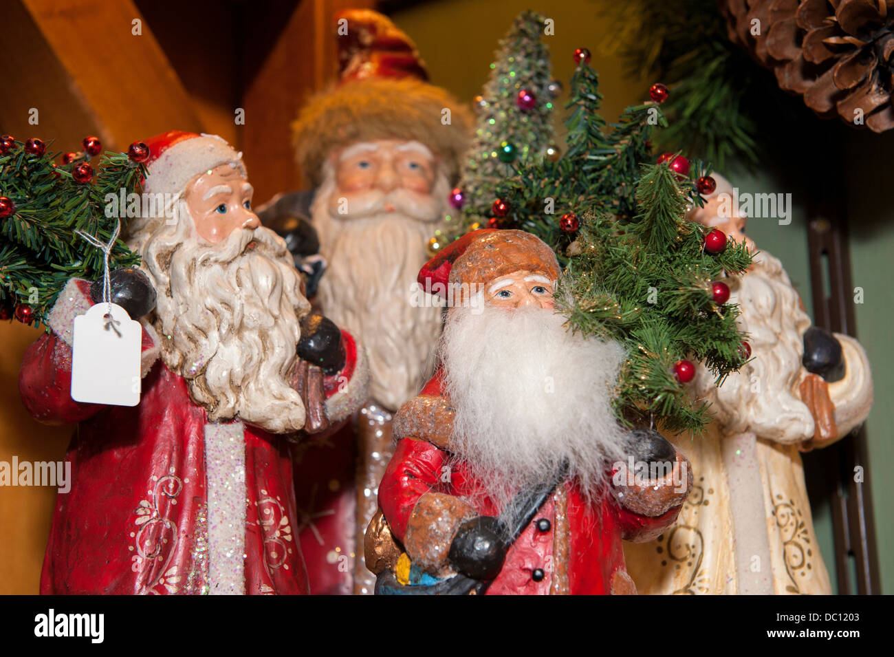 L'Europe, l'Allemagne, Hesse, Rudesheim, Kathe Wohlfahrt, boutique de Noël, le Père Noël. Banque D'Images