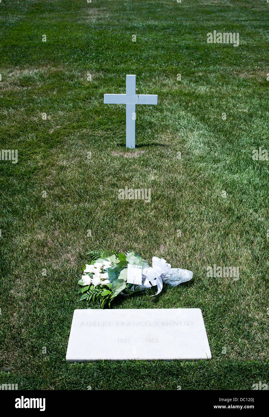 Robert Francis Kennedy tombe, le cimetière d'Arlington, Virginie, États-Unis Banque D'Images
