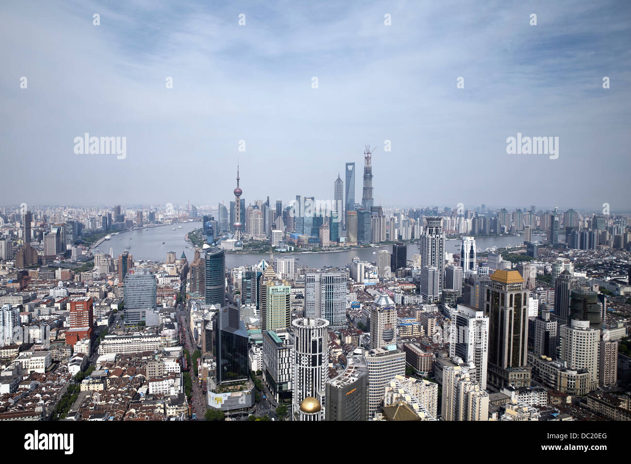 Paysage urbain de Shanghai, Chine Banque D'Images