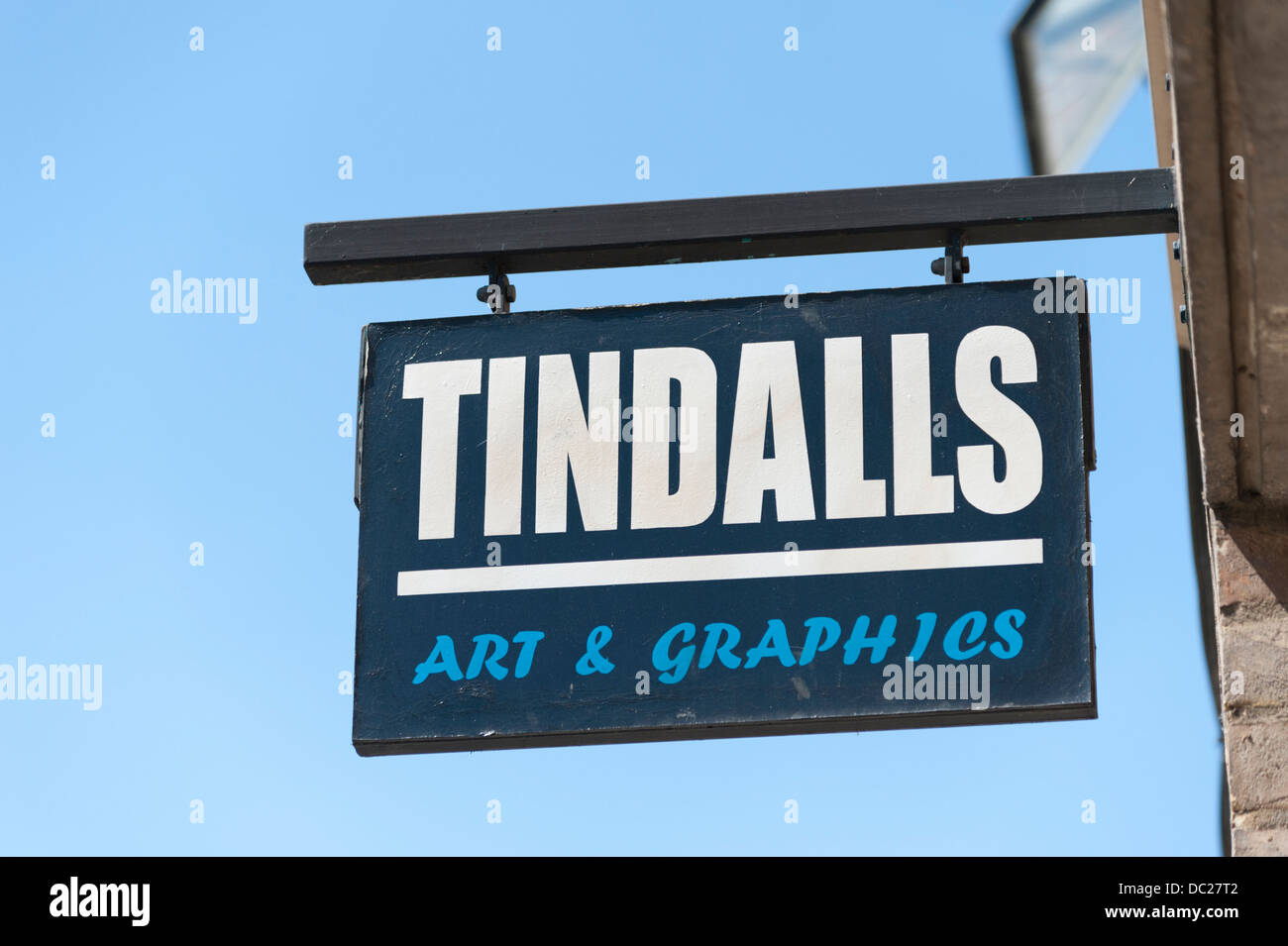 Les panneaux pour Tindall Art Supplies Shop King Street Cambridge UK Banque D'Images