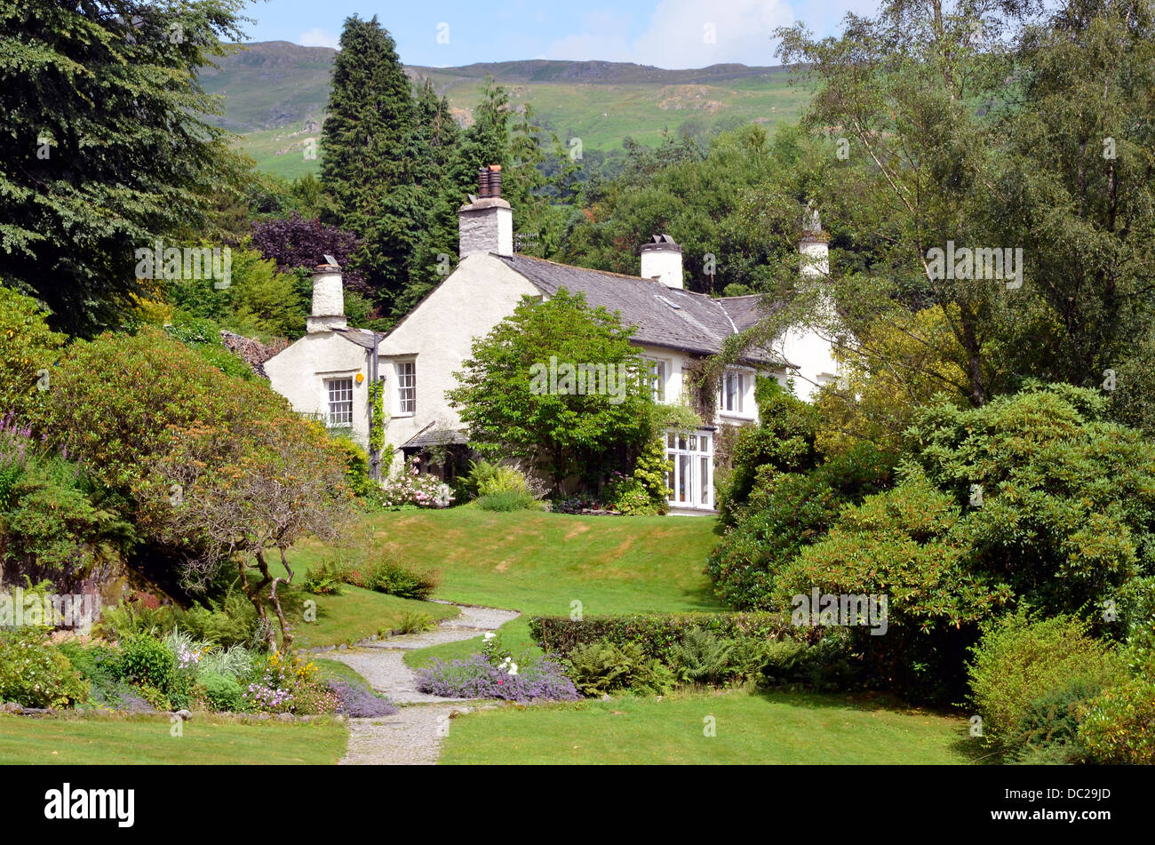 Rydal Mount Près de Grasmere, l'ancienne maison du poète William Wordsworth Banque D'Images