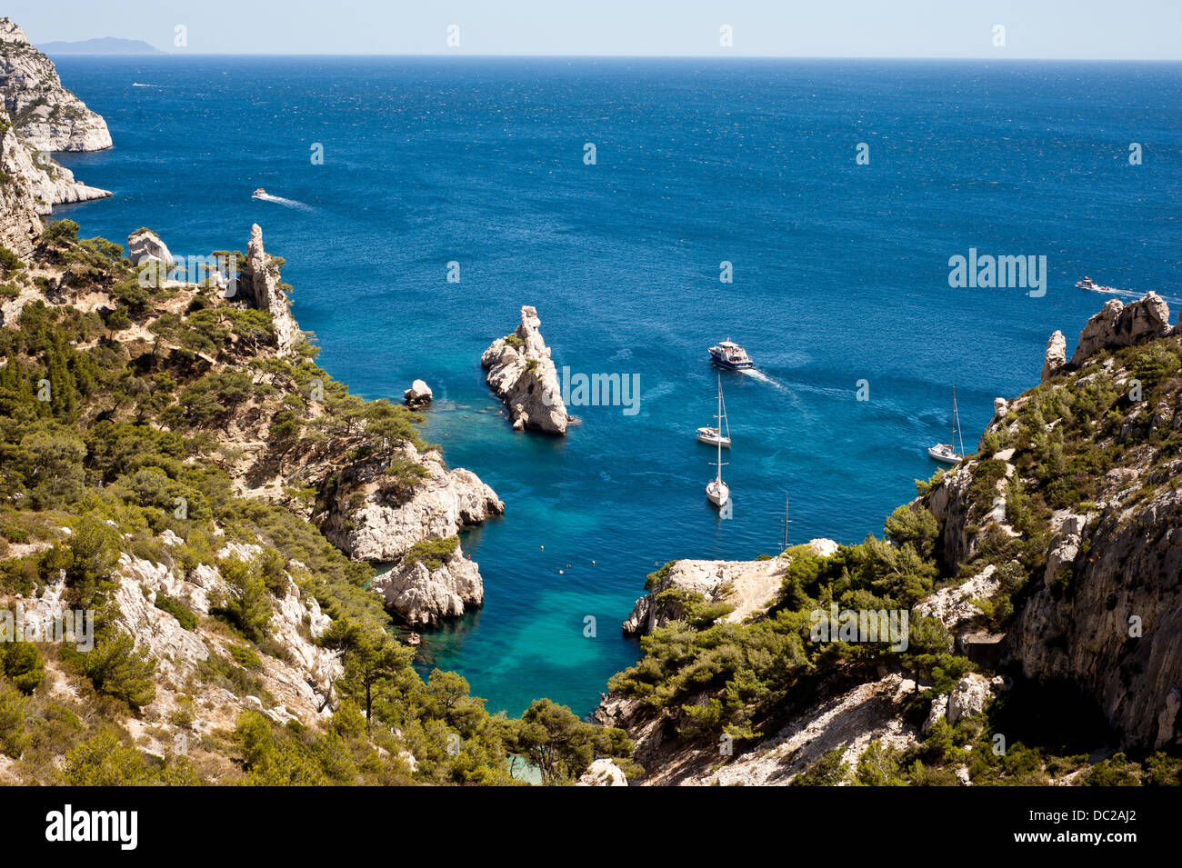 Calanque de Sugiton à Marseille Banque D'Images