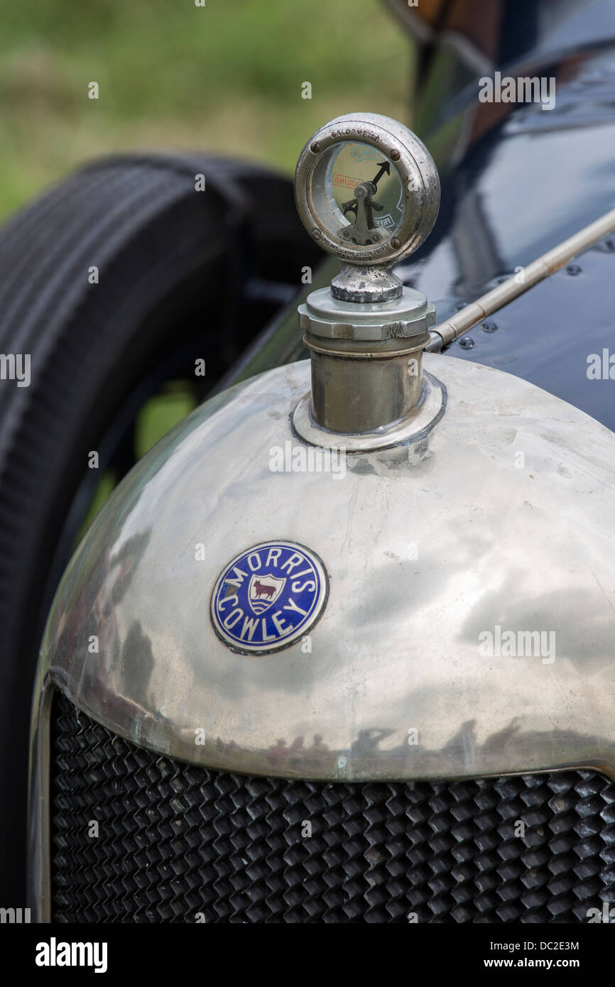 Sur l'indicateur de température d'un radiateur vintage Morris 'Bullnose' Banque D'Images