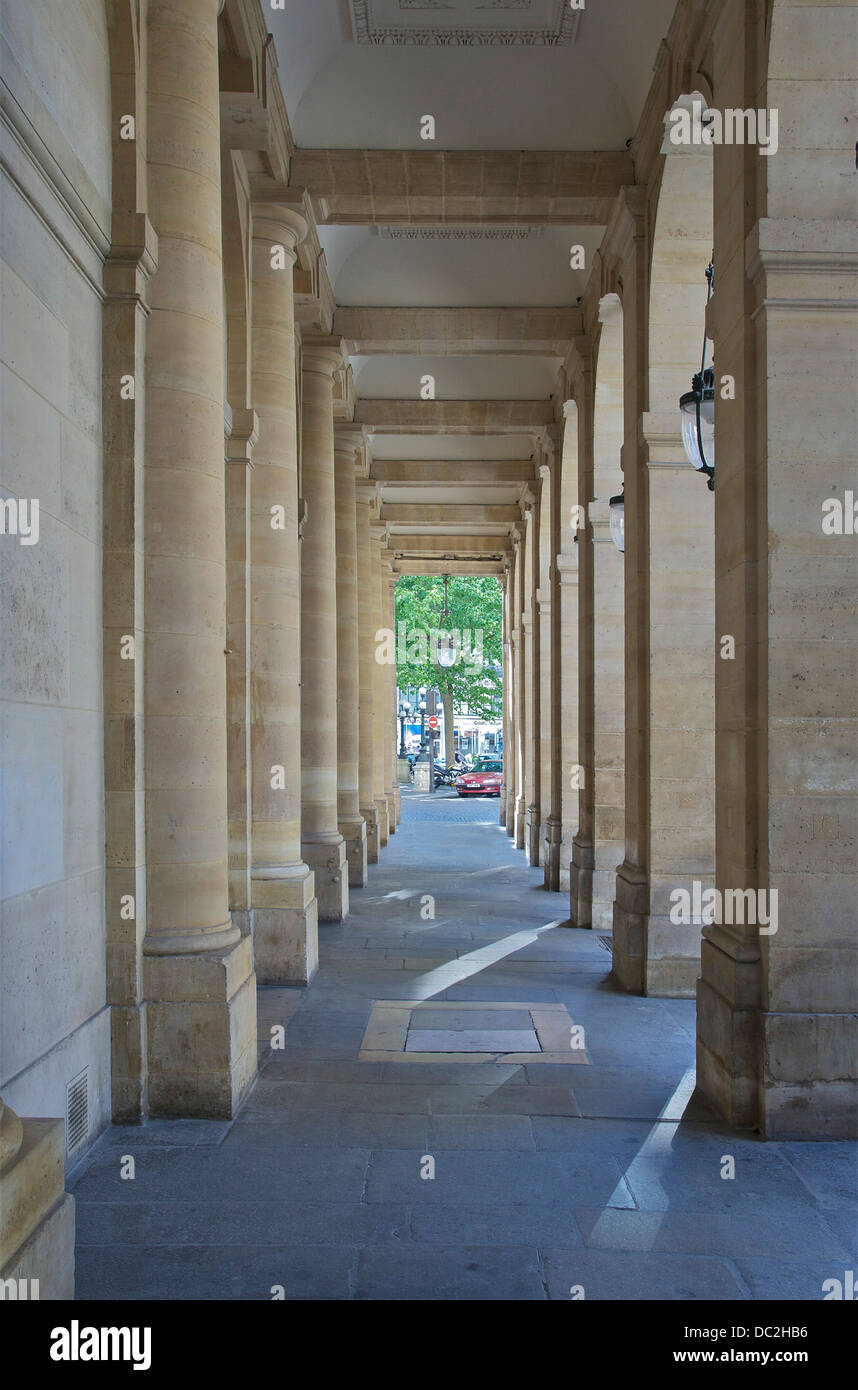 La galerie de la rue de Montpensier à Paris, France. Banque D'Images