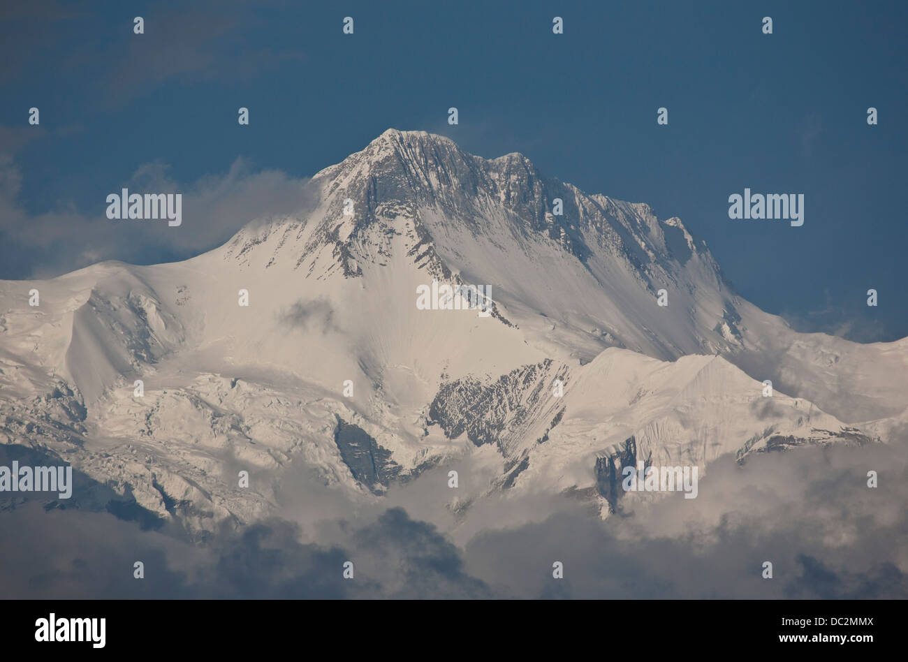 Annapurna IV (7525m) vue de Pokhara, au Népal. Banque D'Images