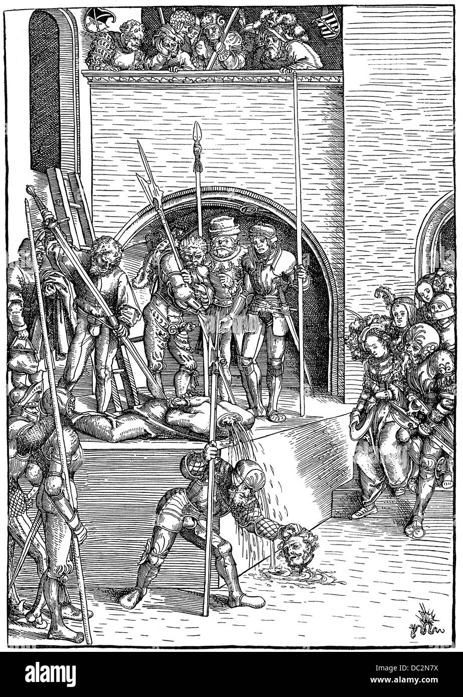 La décapitation de Jean le Baptiste au 1er siècle Banque D'Images
