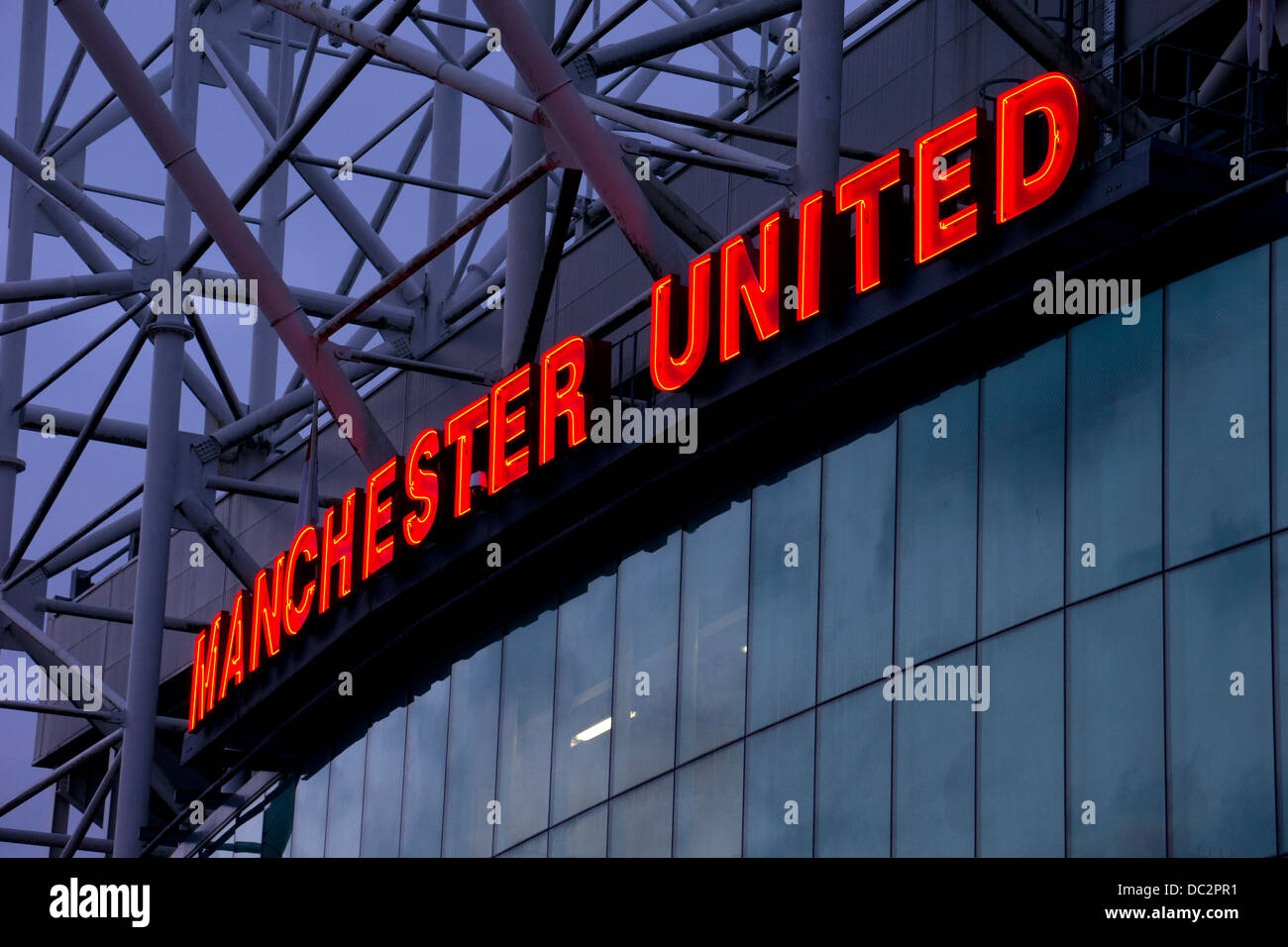Le stade de football de Manchester United, Old Trafford, Greater Manchester, Angleterre Banque D'Images