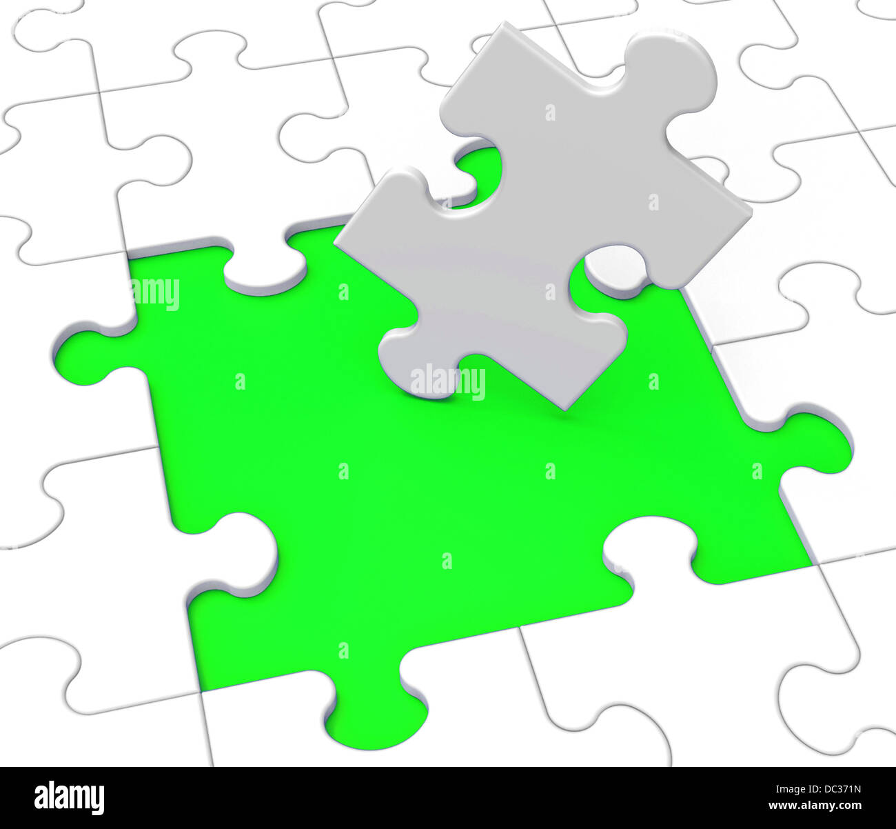 Pièces de puzzle manquantes Problèmes montre Banque D'Images