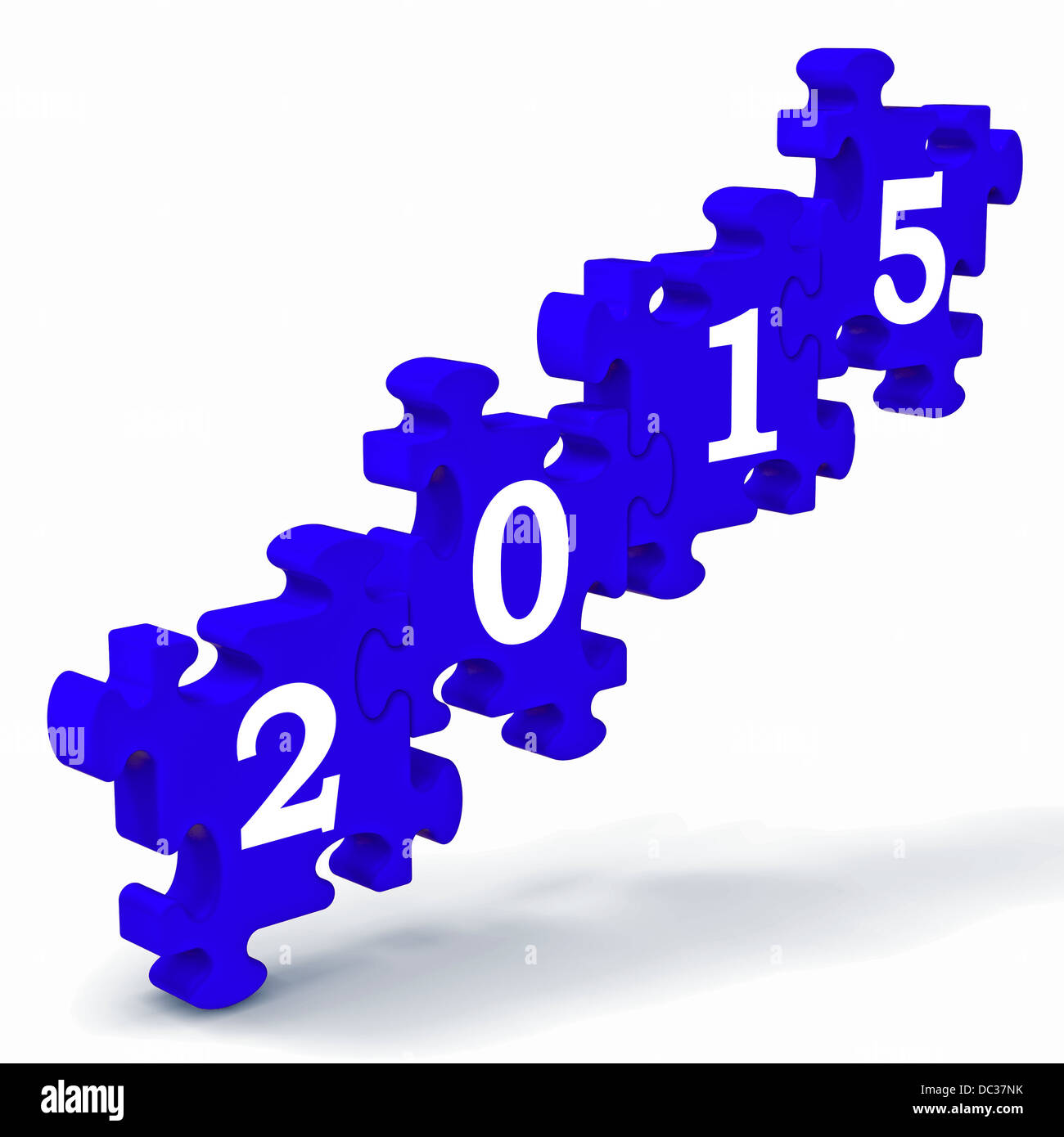 2015 Résolutions annuelles montre Puzzle Banque D'Images