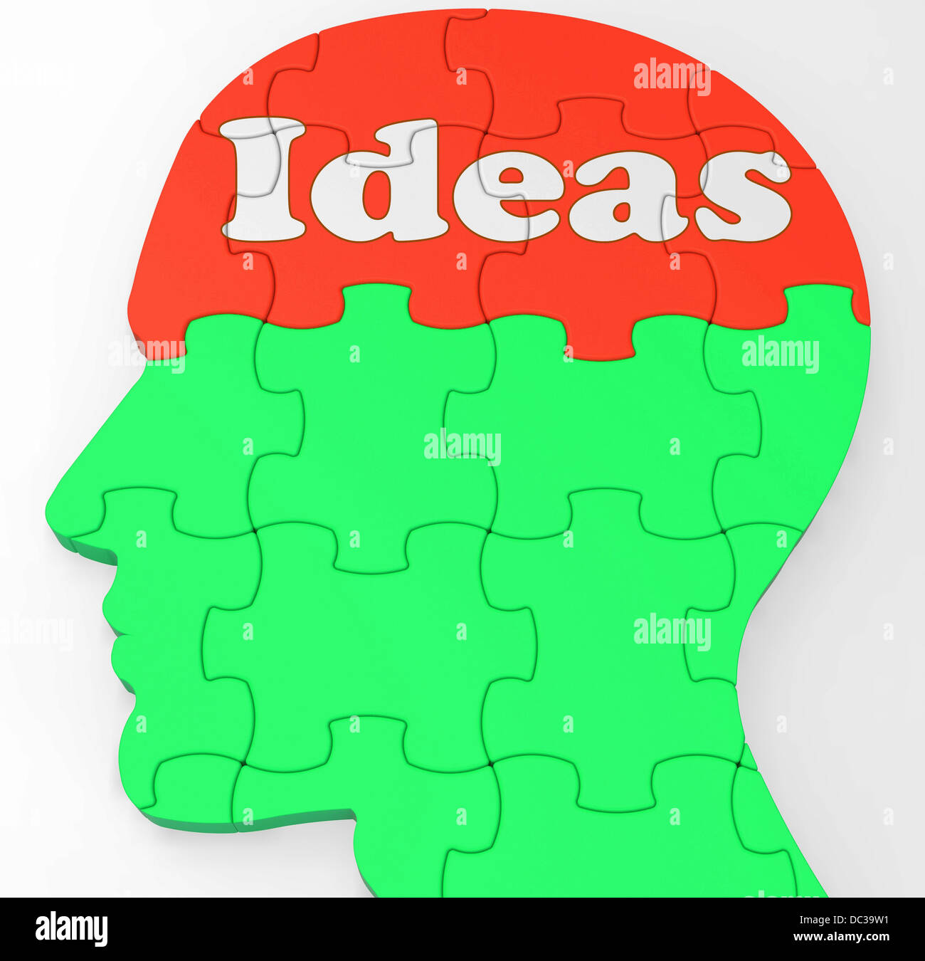 L'esprit des idées ou pensées indique une amélioration de la créativité Banque D'Images