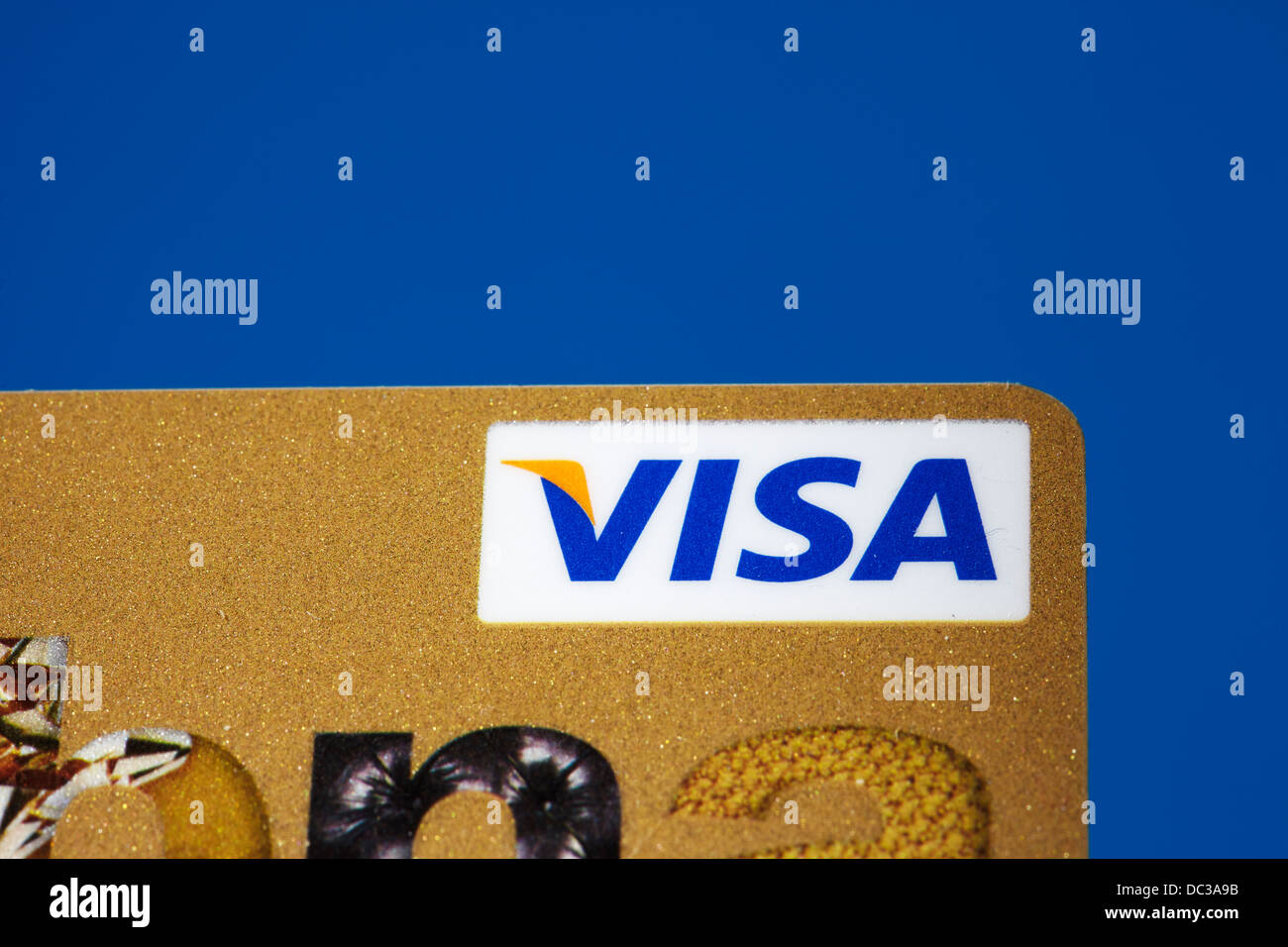 Carte de crédit Visa Or Banque D'Images
