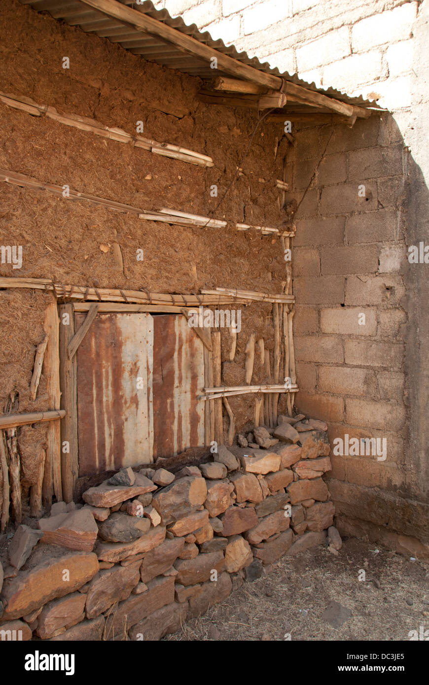 Maison traditionnelle en Ethiopie Banque D'Images