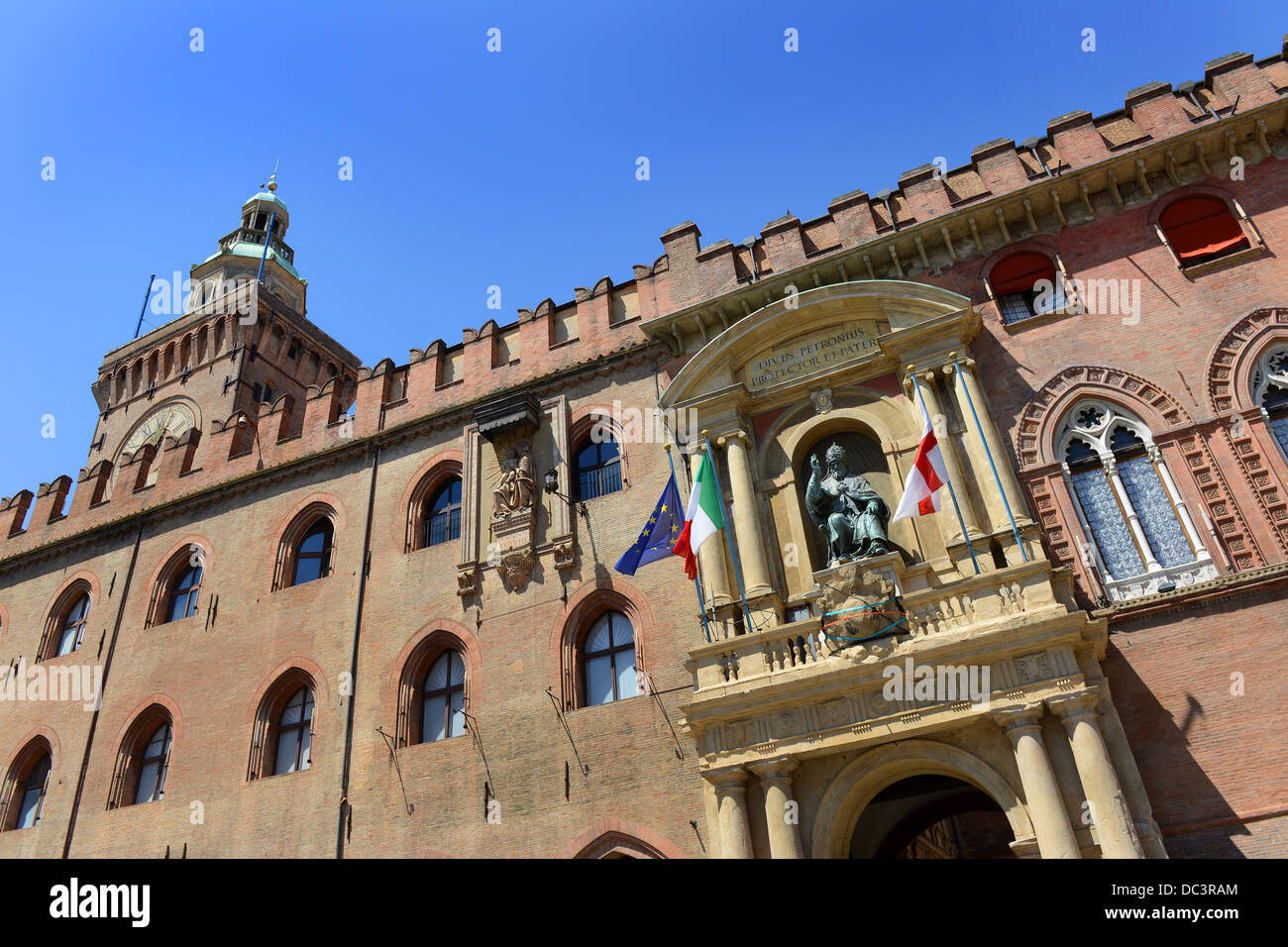 La Piazza Maggiore Bologna Italie Banque D'Images