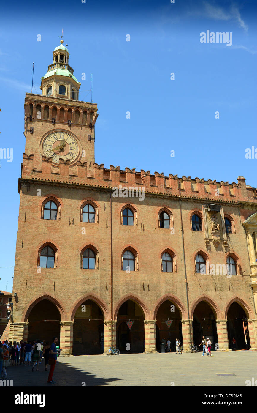 La Piazza Maggiore Bologna Italie Banque D'Images