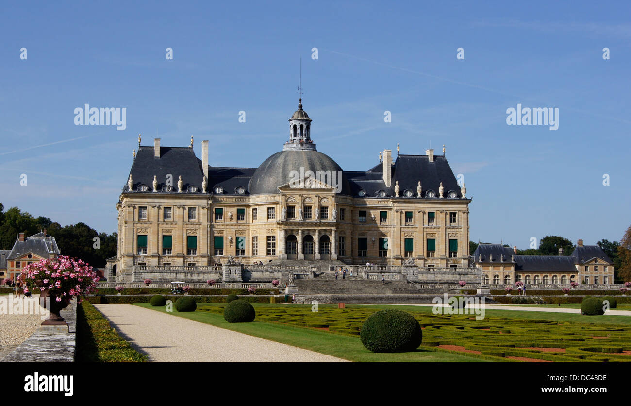 Le château de Vaux-le-Vicomte en Seine-et-Marne, France. Banque D'Images