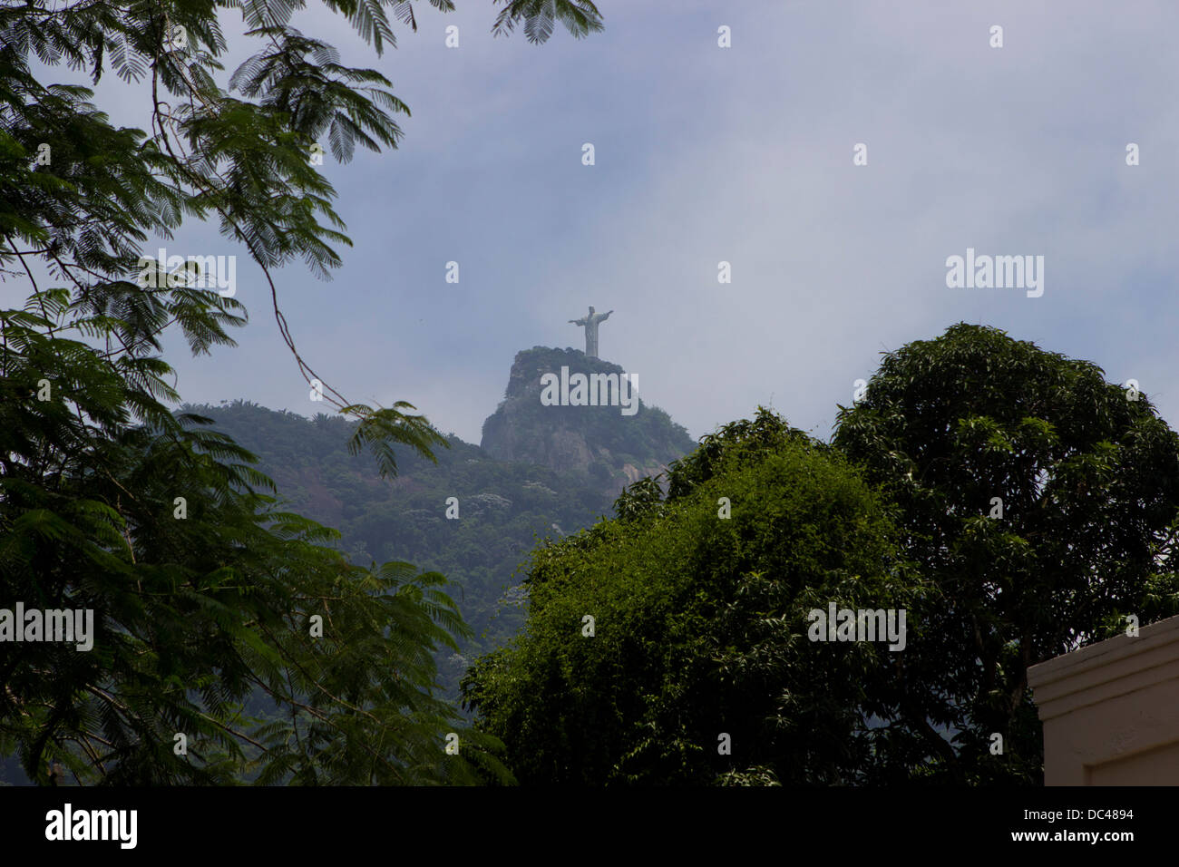 La statue du Christ Rédempteur à Rio de Janeiro, Brésil, juin 2013. Banque D'Images