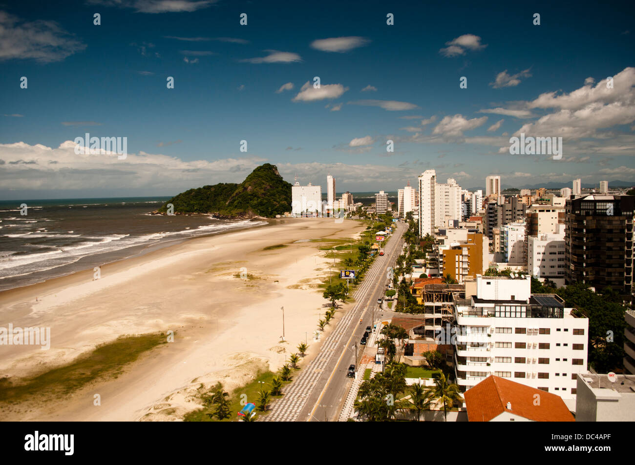 Caiobá Beach, Matinhos ville, Paran. Vue d'en haut Banque D'Images