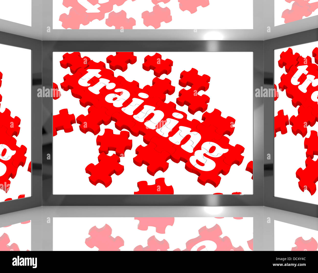 La formation à l'écran montrant l'Éducation Banque D'Images