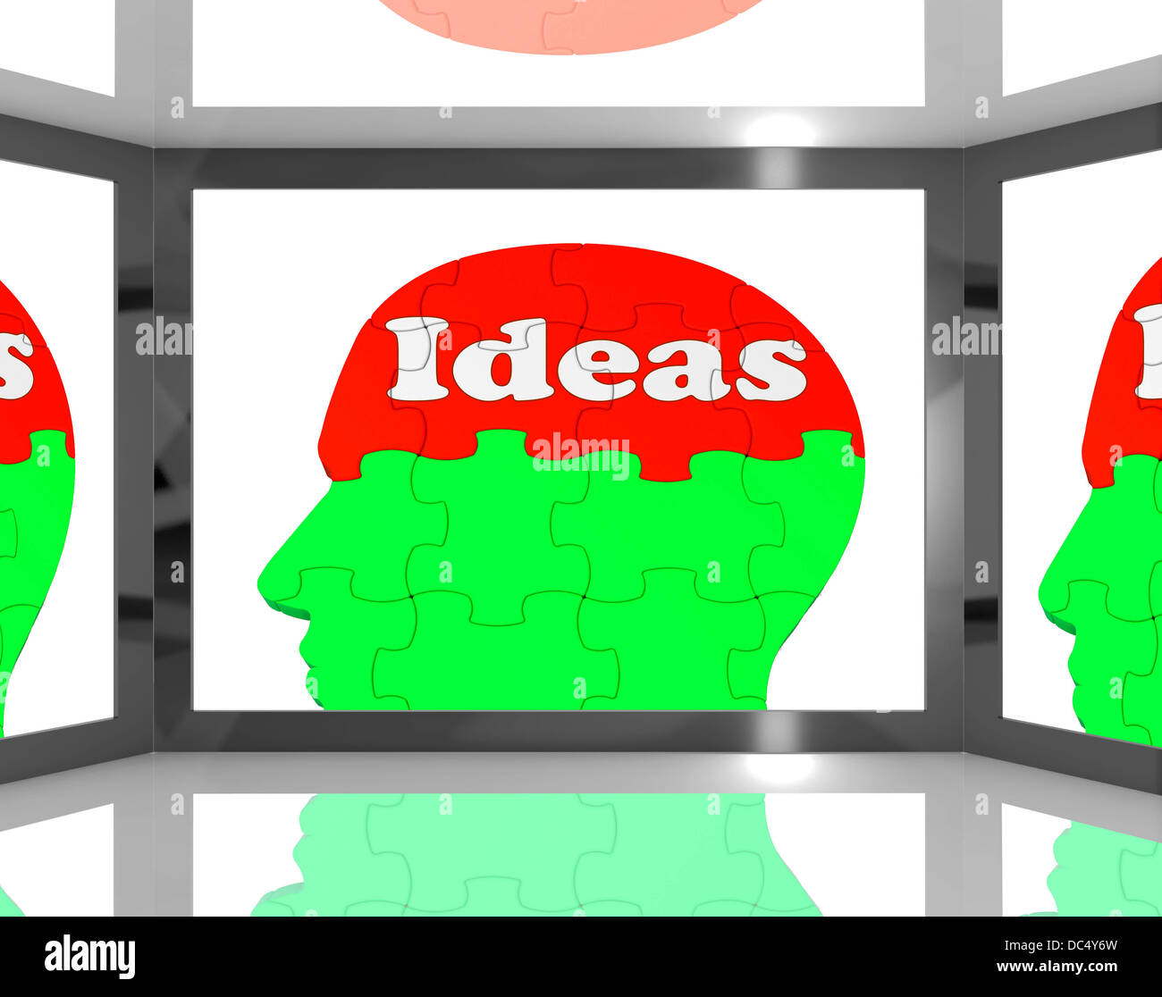 Des idées sur le cerveau à l'écran montre les inventions créatives Banque D'Images