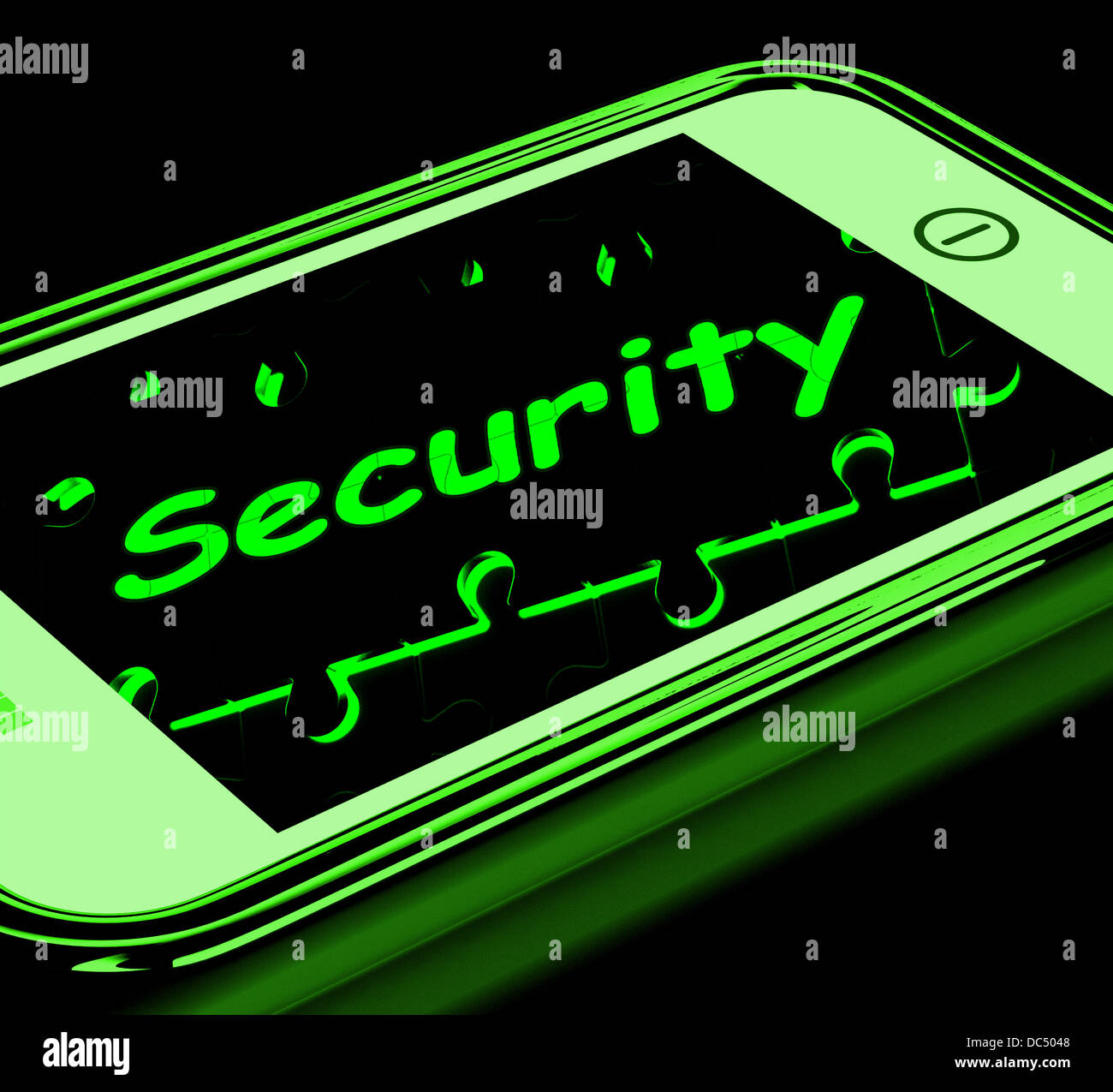 La sécurité sur smartphone affiche un mot de passe sécurisé Banque D'Images