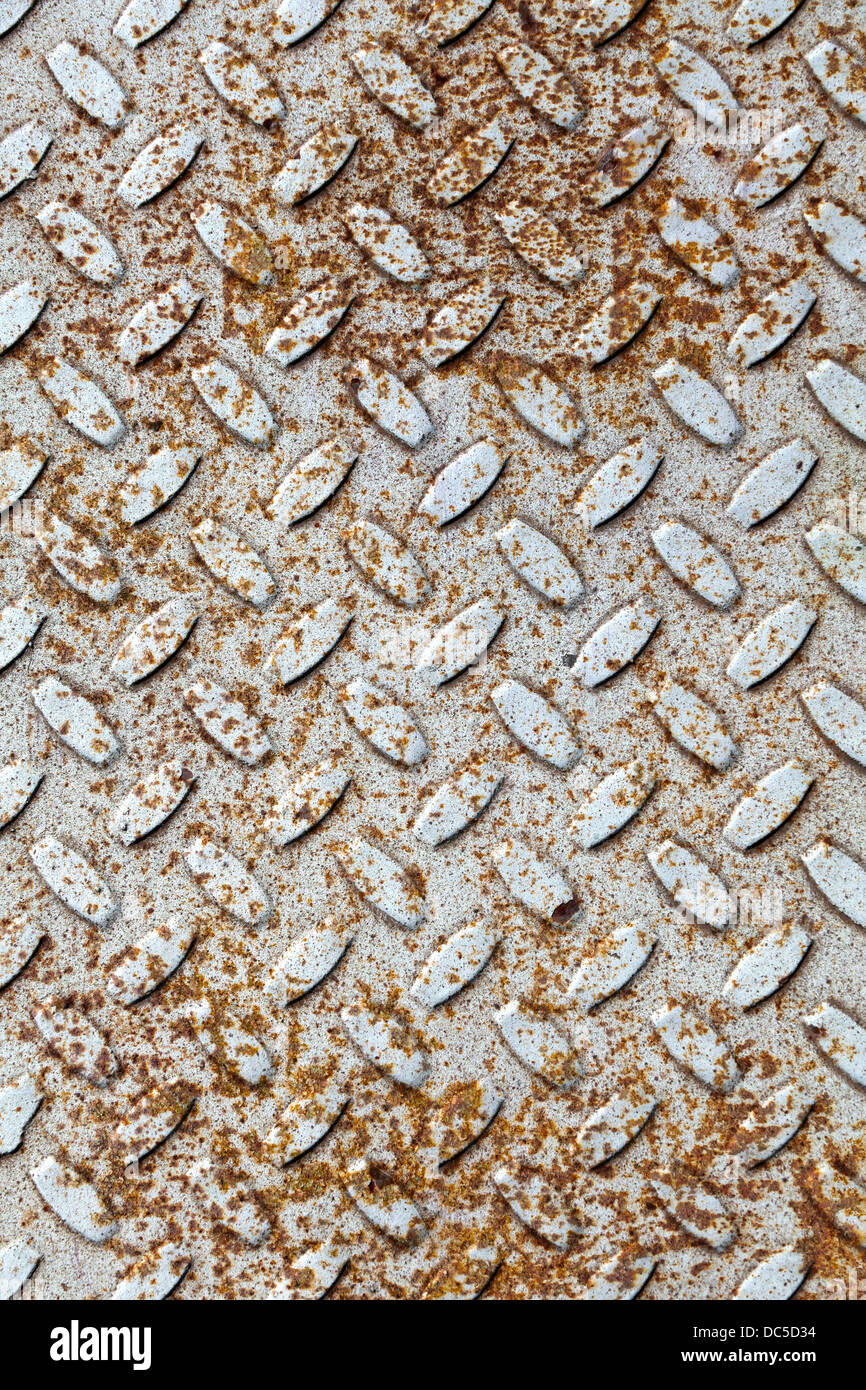 Diamant gris rouillé texture de fond de la plaque de métal Banque D'Images