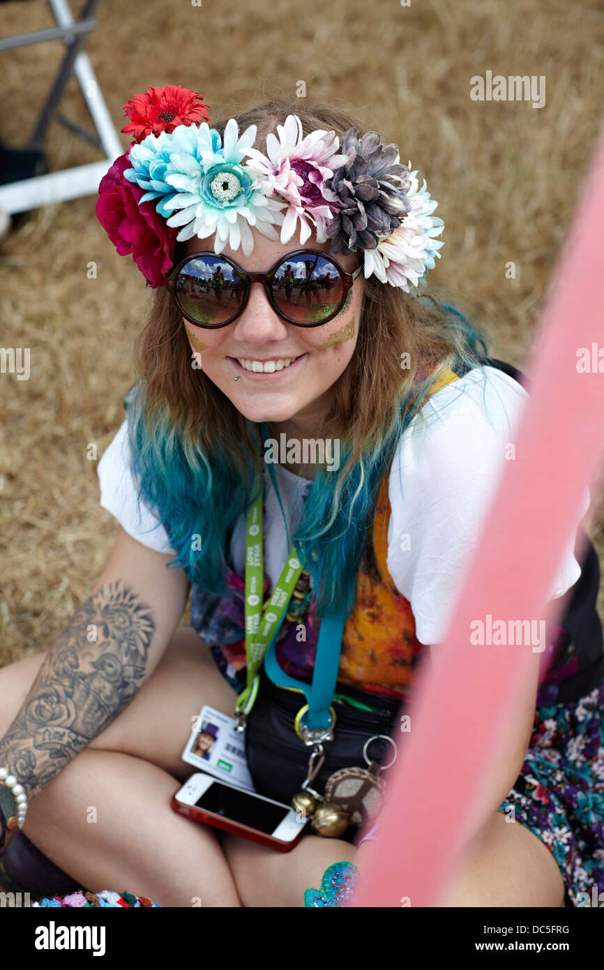 Charlton Park, Wiltshire, Angleterre - (WOMAD World of Music Arts and Dance Festival 2013). Banque D'Images