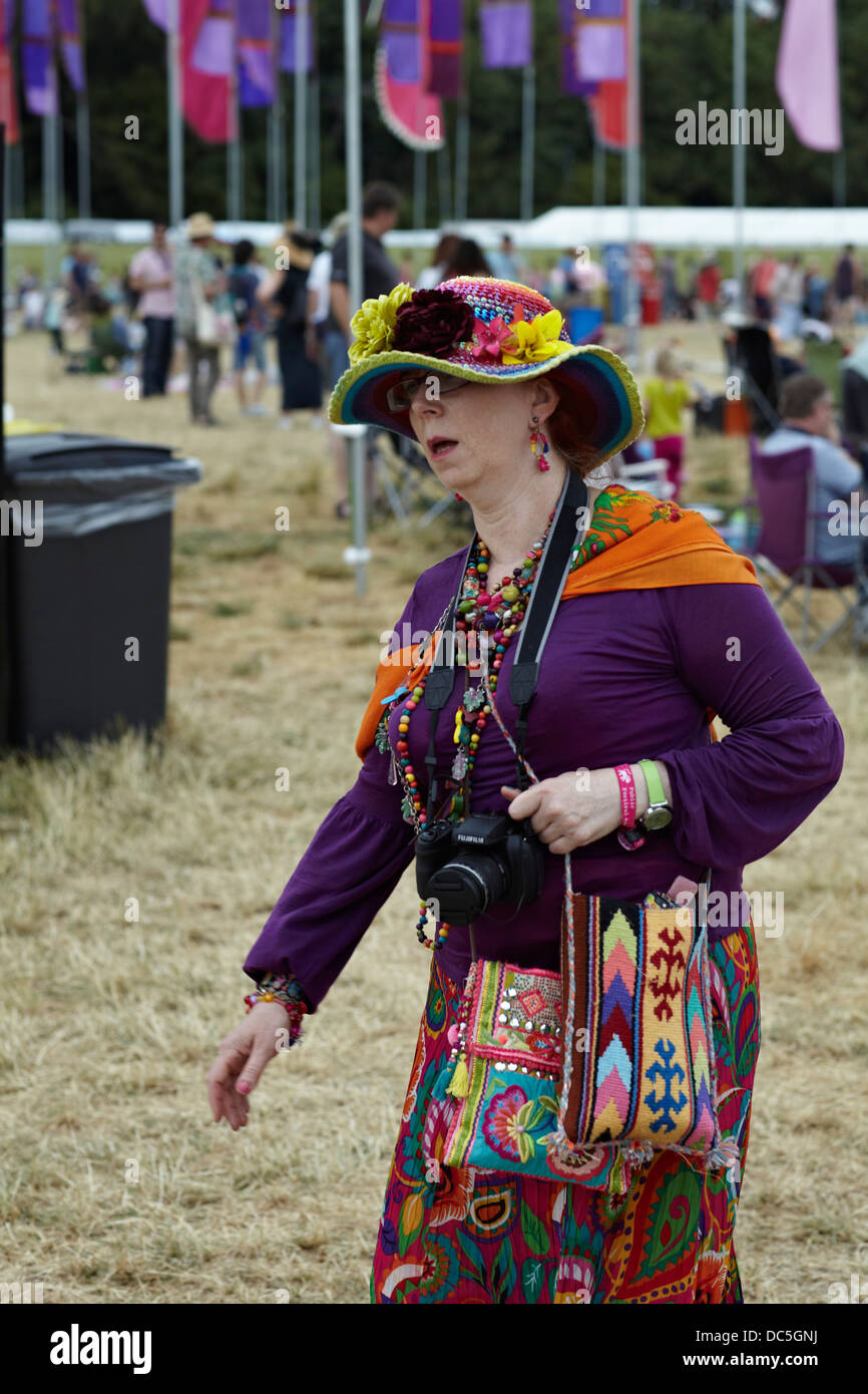 Charlton Park, Wiltshire, Angleterre - (WOMAD World of Music Arts and Dance Festival 2013). Banque D'Images