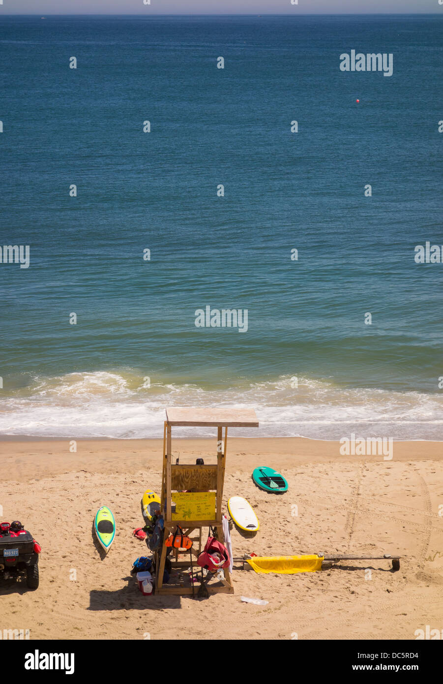 CAPE Cod, Massachusetts, USA - chaise de la vie à White Crest beach près de ville de Wellfleet. Banque D'Images
