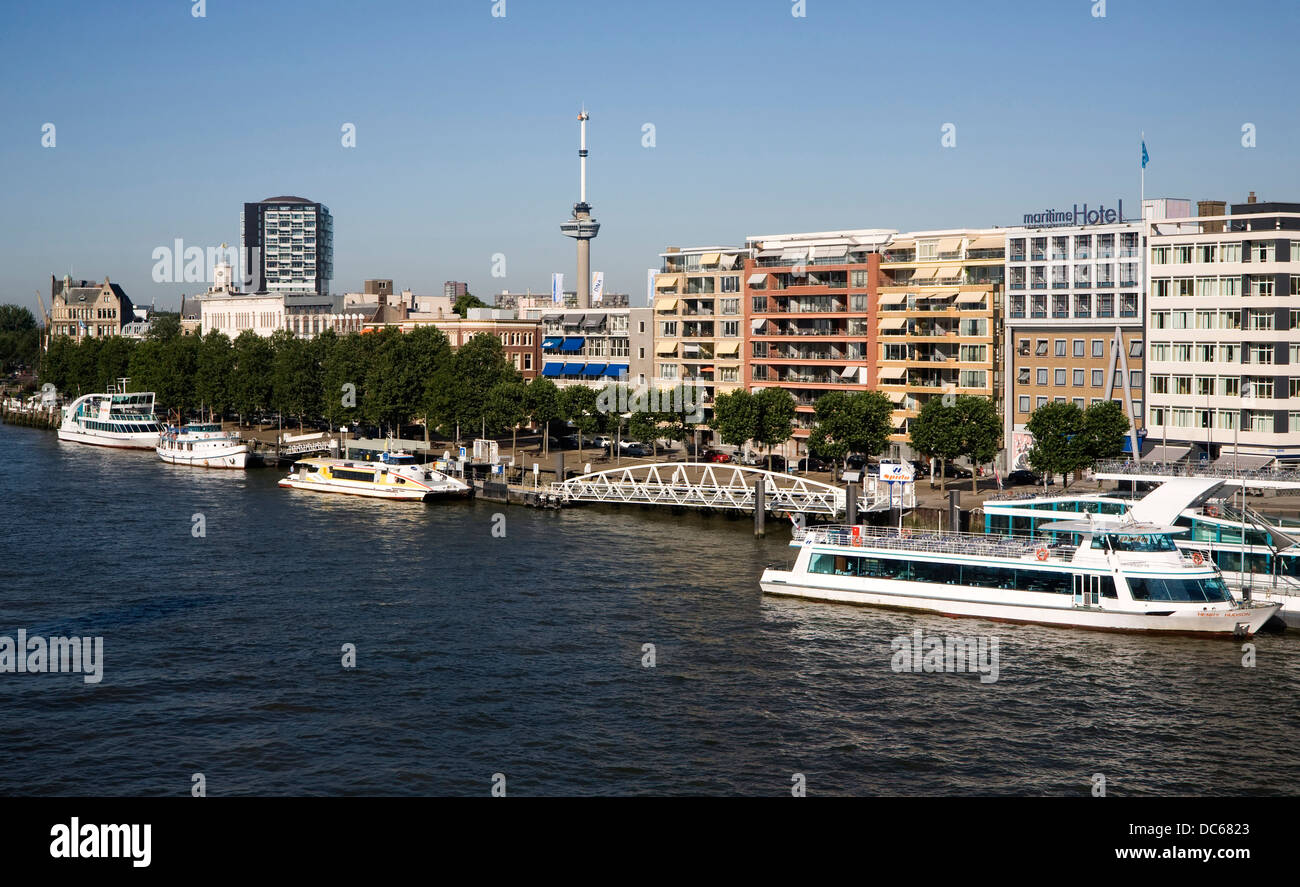 Voyage en bateau Spido Meuse Port de Rotterdam Pays-Bas Banque D'Images Voyage en bateau Spido Meuse Port de Rotterdam Pays-Bas Banque D'Images