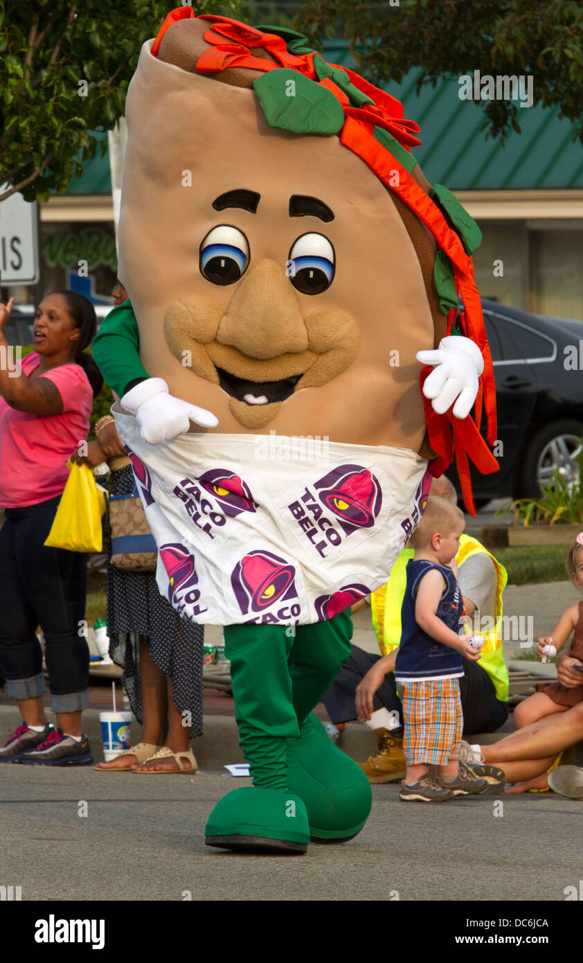 Taco Bell mascot (chaîne de restauration rapide américaine) Banque D'Images