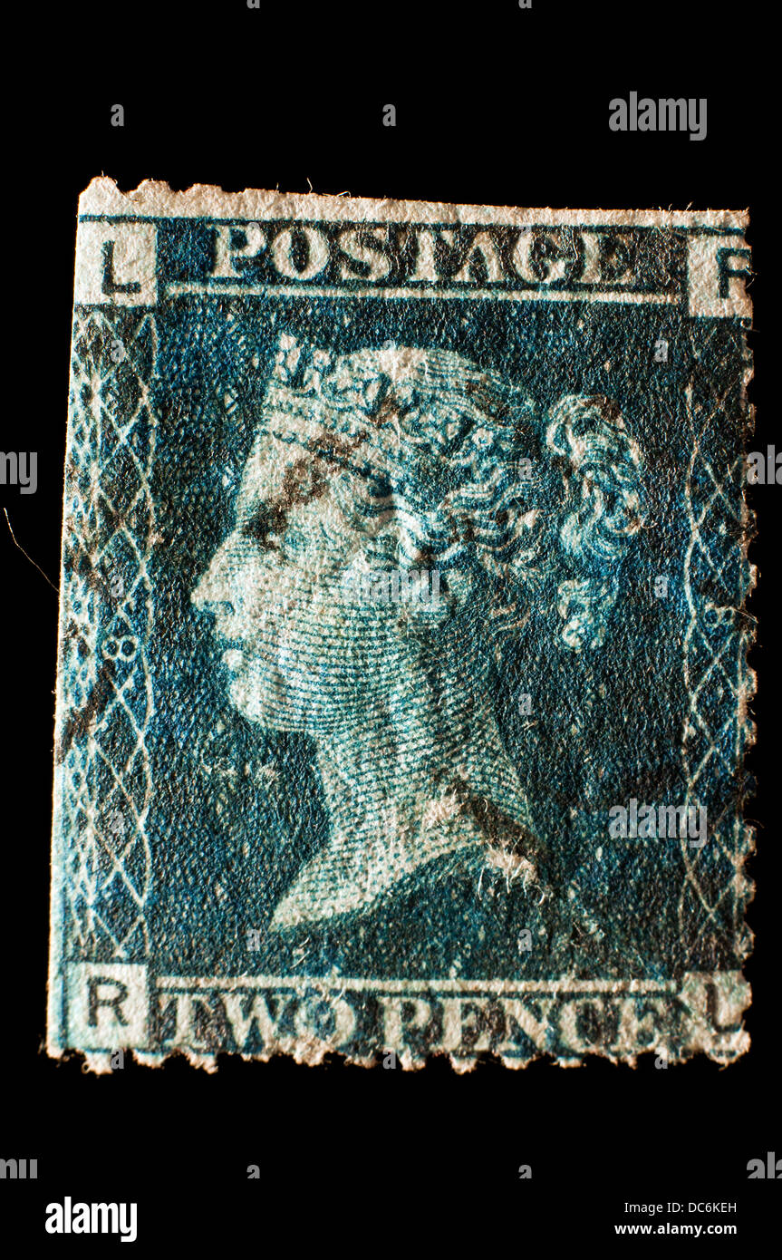 Timbre-poste britannique deux pence Banque D'Images