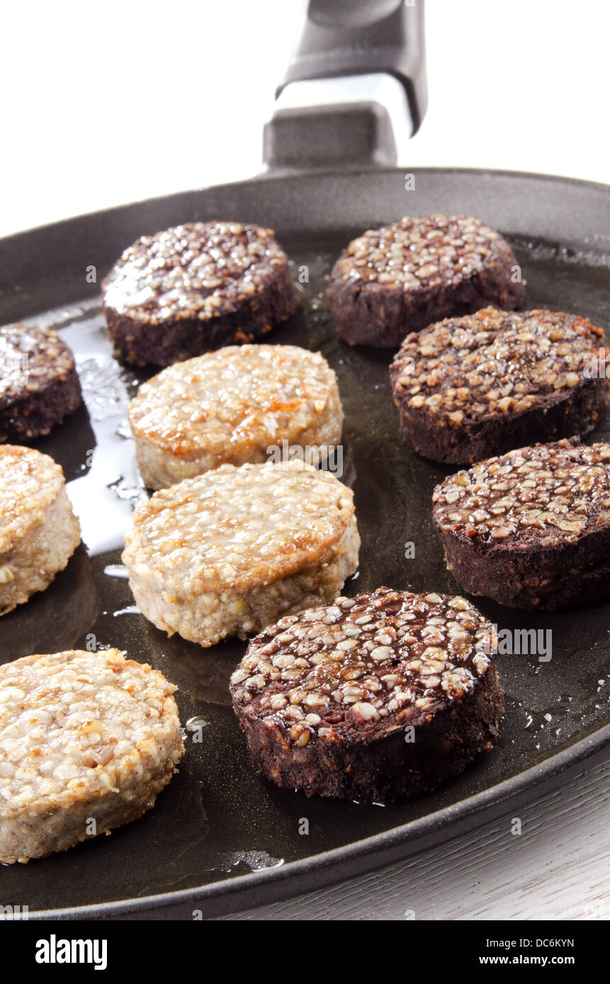 Irish Breakfast Black Pudding White Banque D Image Et Photos Alamy