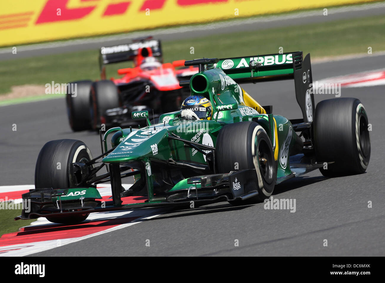 Charles Pic, Caterham F1, F1 2013, GP britannique de Silverstone. Banque D'Images