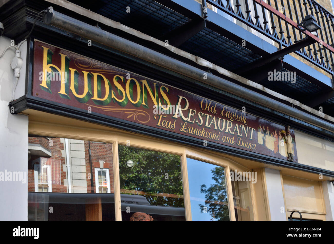 Hudsons Old English Restaurant à Baker Street, London, UK Banque D'Images