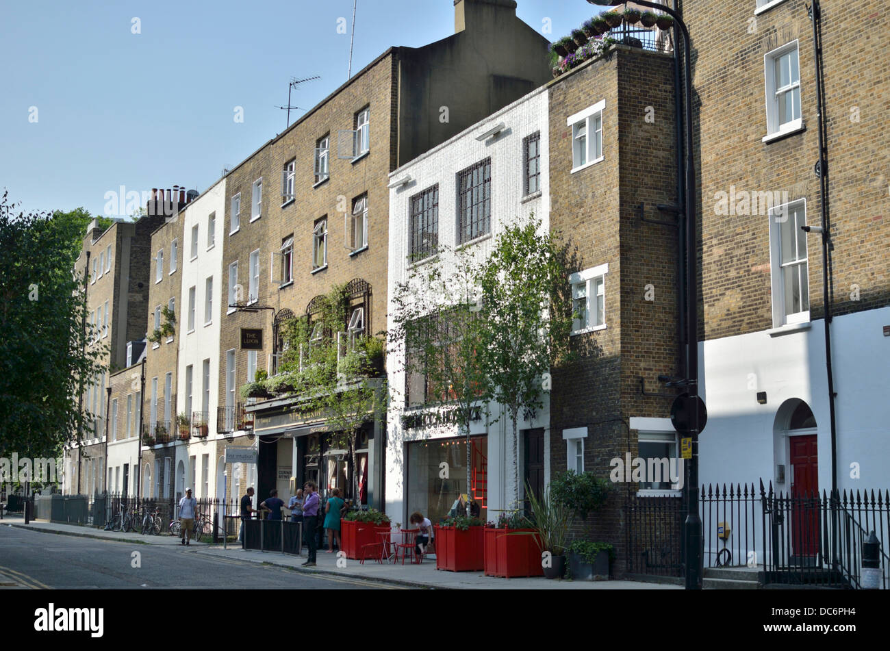 Conway Street W1, Fitzrovia, Londres, Royaume-Uni. Banque D'Images
