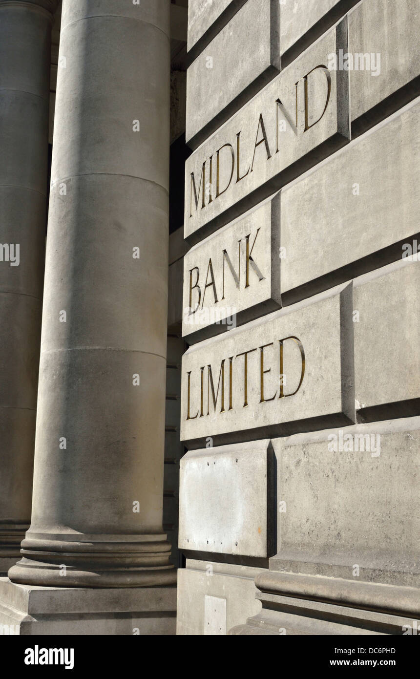 Midland Bank bâtiment classé dans la volaille, City of London, Londres, Royaume-Uni. Banque D'Images