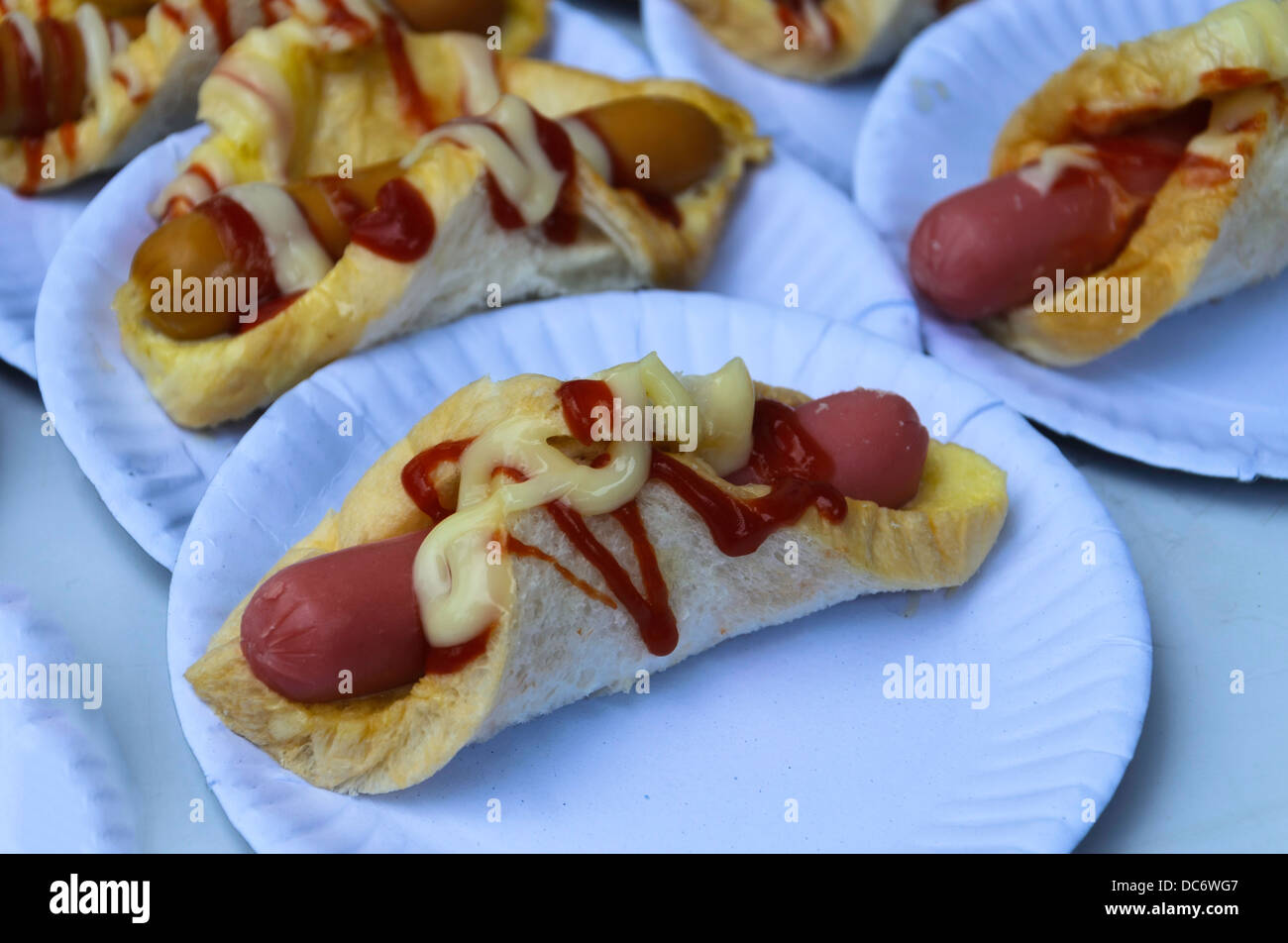 Hotdog comme nourriture pour les gens pressés Banque D'Images