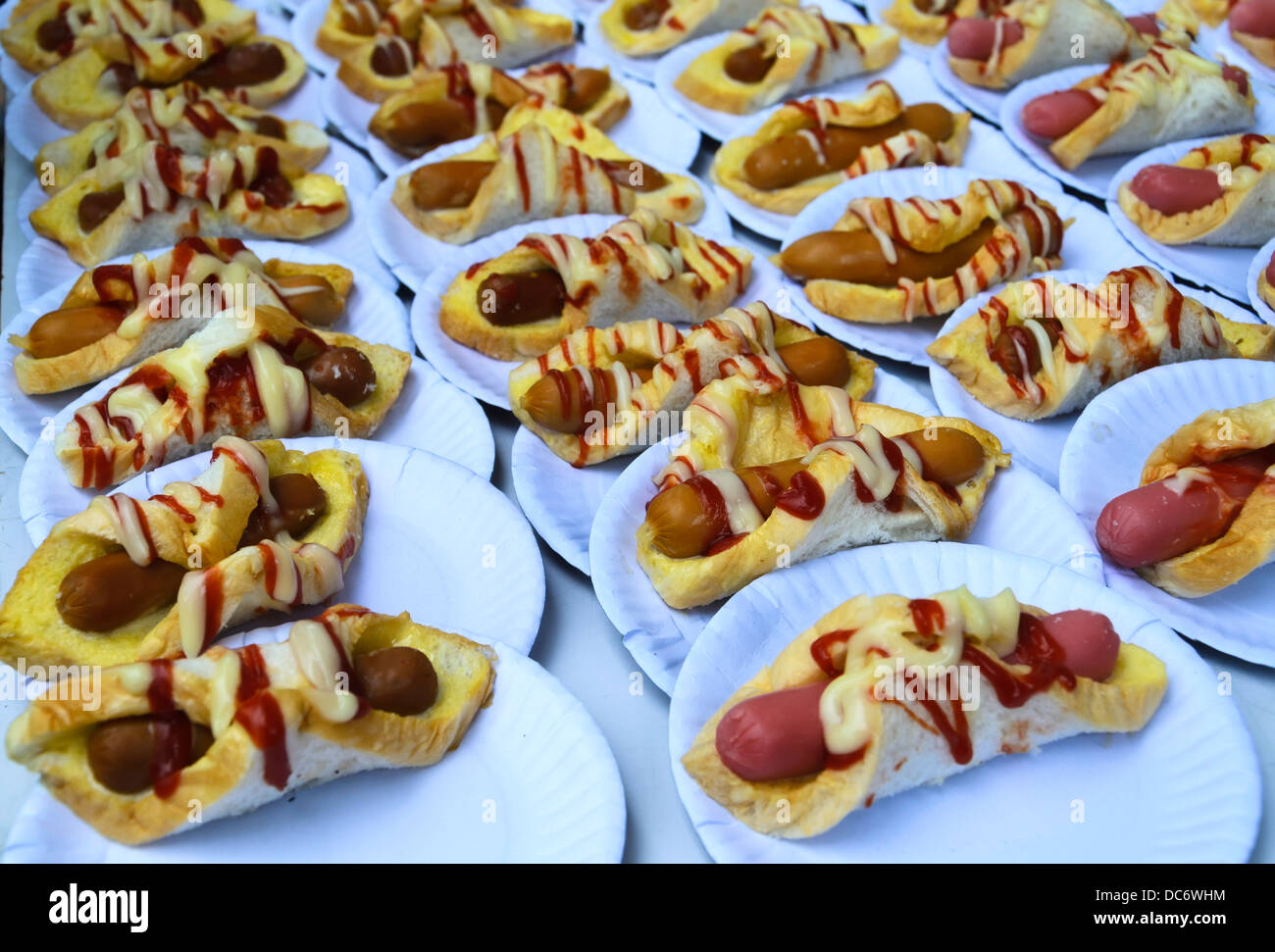 Hotdog comme nourriture pour les gens pressés Banque D'Images