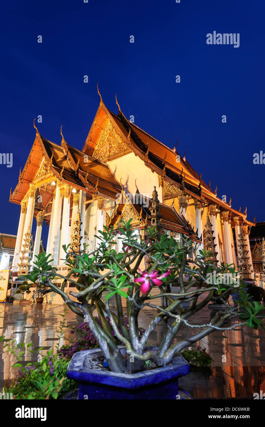 Thaïlande, Bangkok, Wat Suthat Temple Banque D'Images