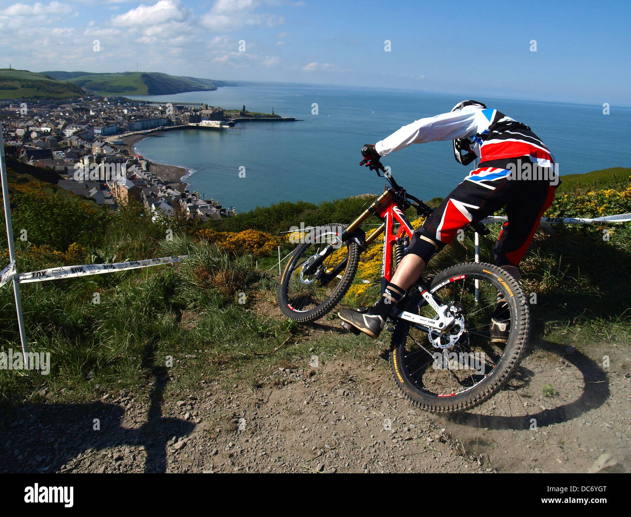 Du vélo de montagne à Aberystwyth Banque D'Images