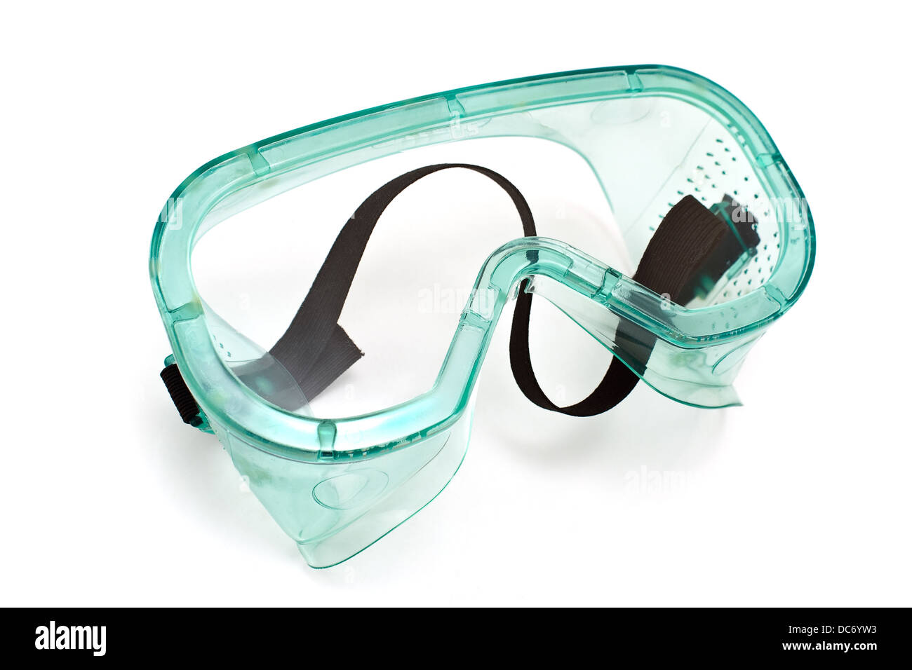 Lunettes de sécurité clair isolated on white Banque D'Images