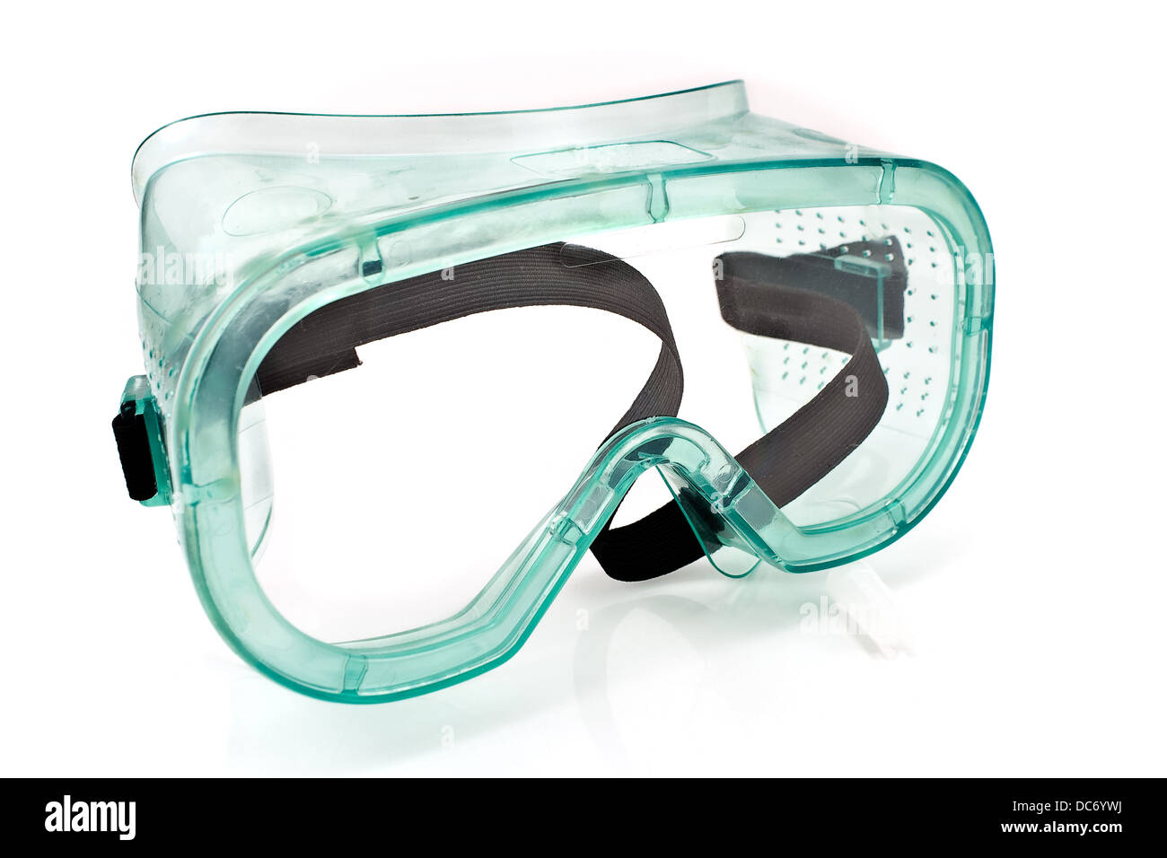 Lunettes de sécurité clair isolated on white Banque D'Images