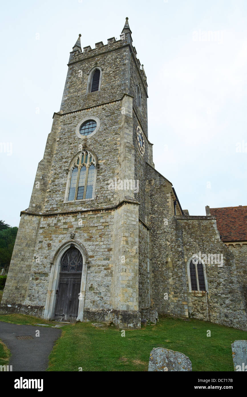 11e siècle, église paroissiale de St Leonard Hythe Kent UK Banque D'Images
