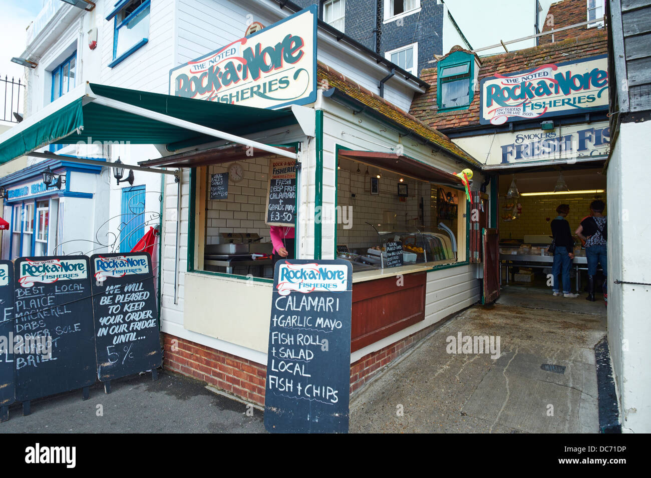 Rock-A-pêches Nore, Rock-A-Nore Road Hastings Sussex Banque D'Images