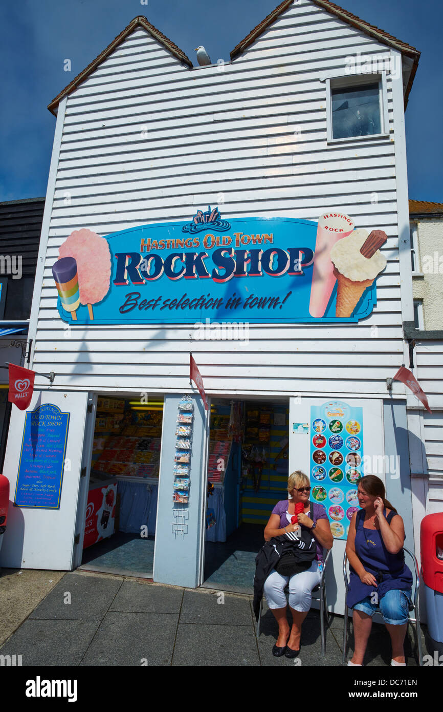 Rock shop East Beach Street Hastings Sussex UK Banque D'Images