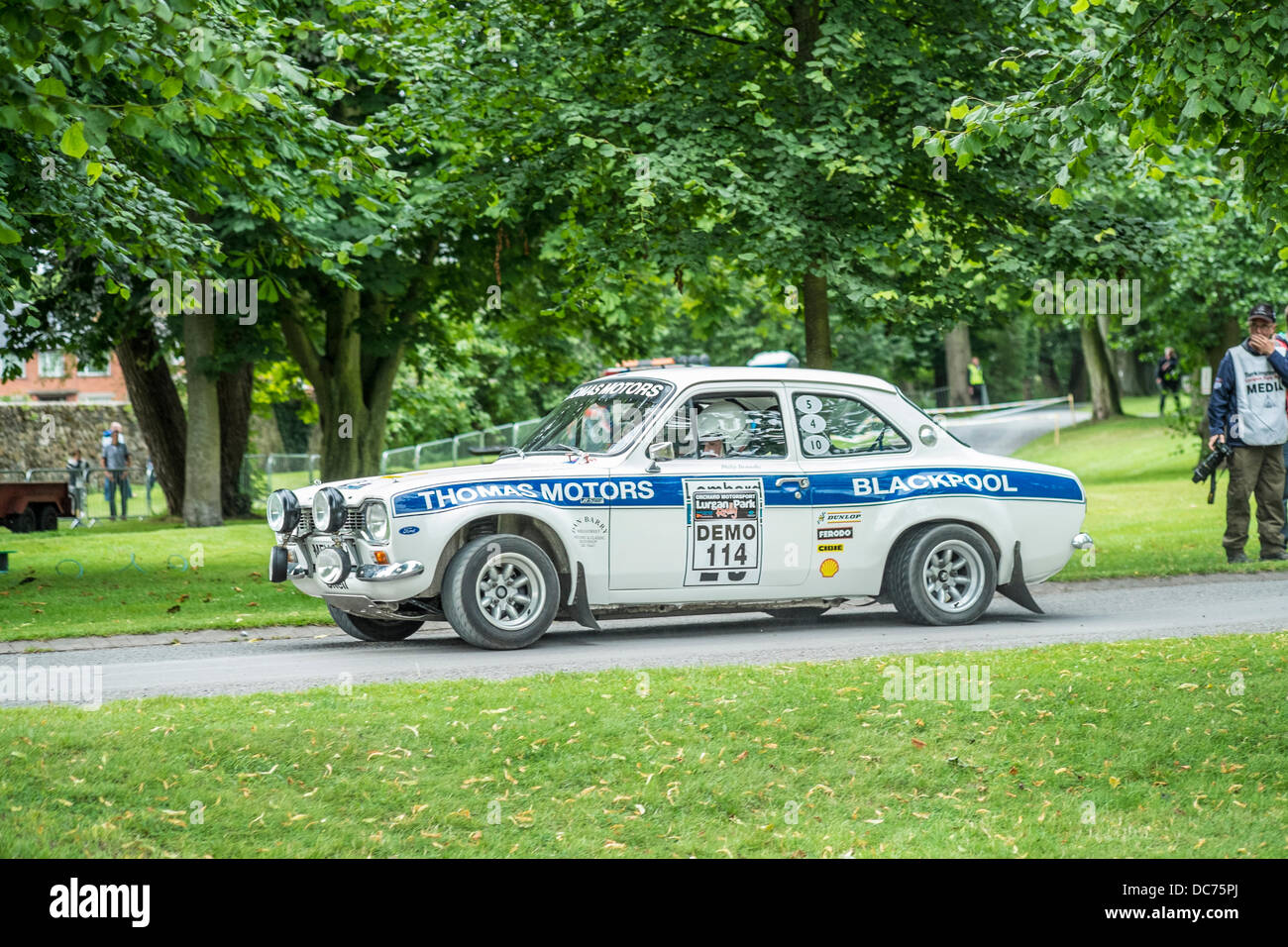 Lurgan, Co Armagh, en Irlande du Nord, Royaume-Uni, 10 août 2013, voitures de rallye qui participent à l'Assemblée Lurgan Park Rally, Roger Bradley/Alamy Live News Banque D'Images